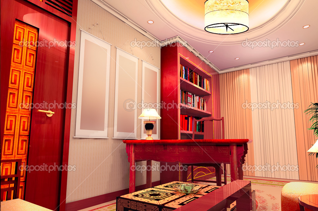 3D sala de oficina moderna — Foto de stock © wxin67 #22454933