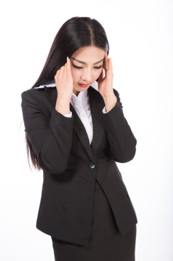  bir iş kadını. Beyaz arka plan üzerinde izole