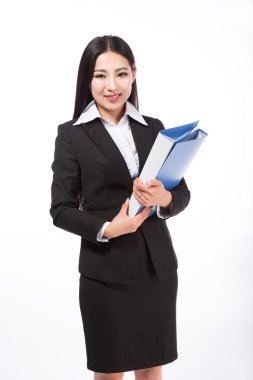 bir iş kadını. Beyaz arka plan üzerinde izole