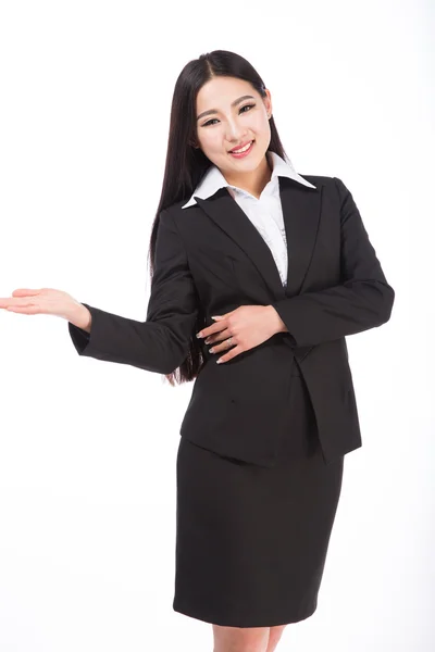 Mujer de negocios. Aislado sobre fondo blanco — Foto de Stock