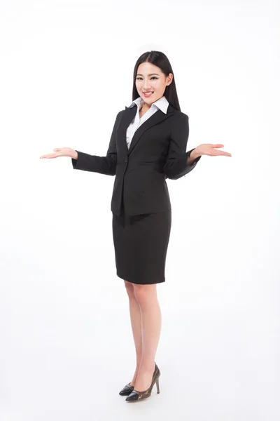 Mujer de negocios. Aislado sobre fondo blanco — Foto de Stock