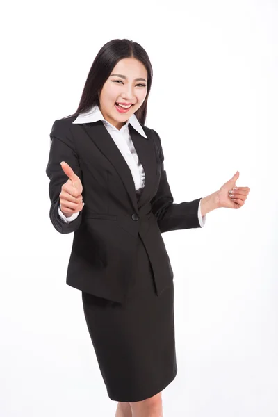 Mujer de negocios. Aislado sobre fondo blanco — Foto de Stock