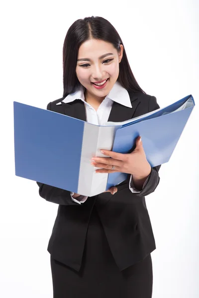 Mujer de negocios. Aislado sobre fondo blanco —  Fotos de Stock