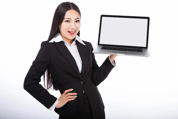 Mujer de negocios. Aislado sobre fondo blanco — Foto de Stock