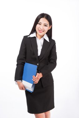 bir iş kadını. Beyaz arka plan üzerinde izole