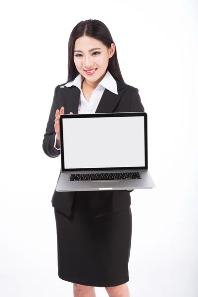 Business woman. Isolated over white background — Stock Photo, Image