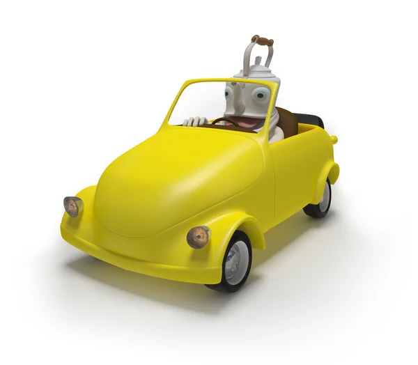 çaydanlık ile yaratıcı mini araba