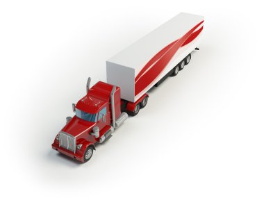 Kırmızı kamyon