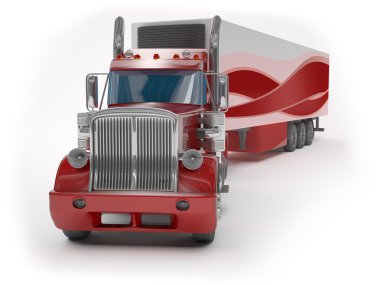 Kırmızı kamyon