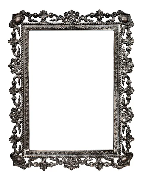 Old metallic picture frame, isolated on white background (No#13) — Stock Photo, Image