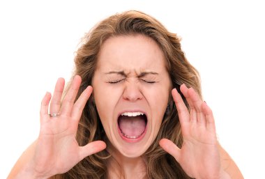 Screaming woman clipart