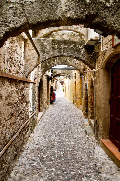 A l'intérieur de l'ancienne ville de Rhodes (La Cité des Chevaliers ) — Photo