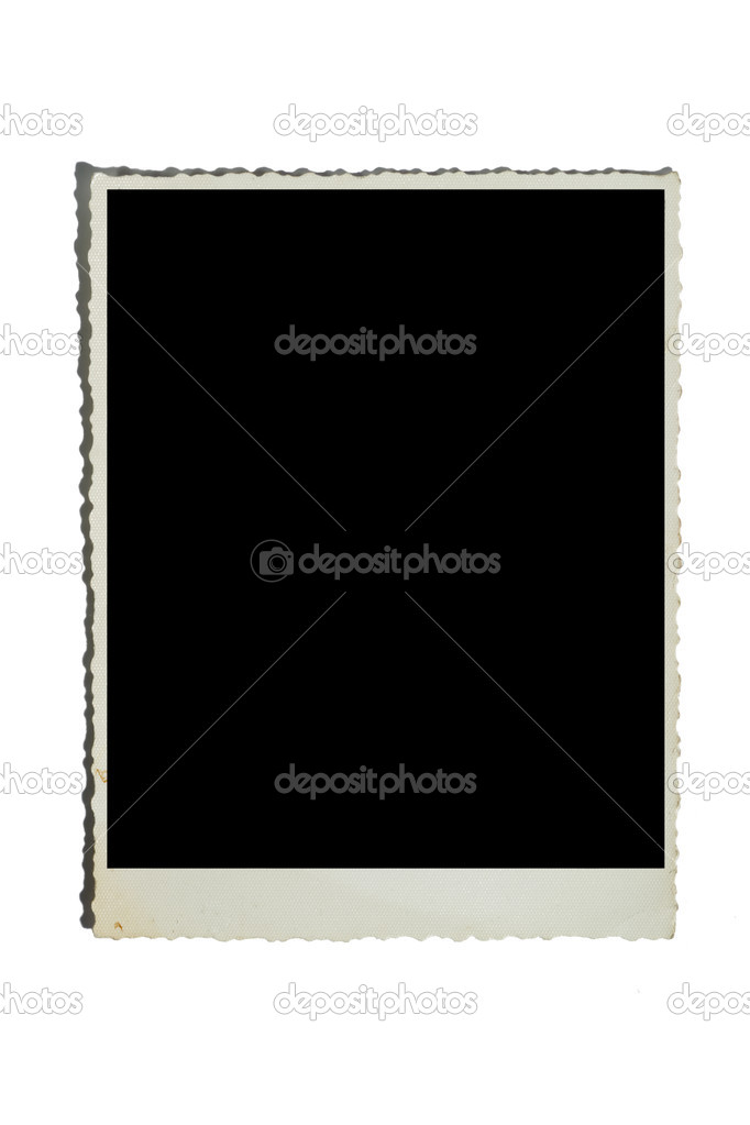 Vintage photo frame, isolated on white background