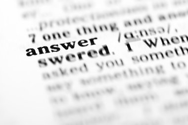 Yanıt word sözlük