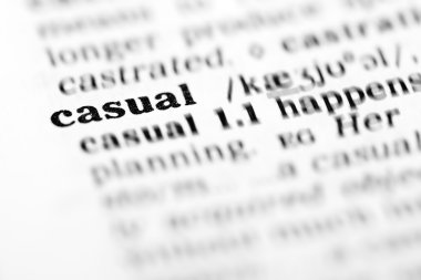 Casual word sözlük