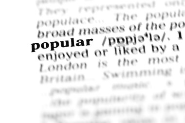 popüler kelime sözlüğü