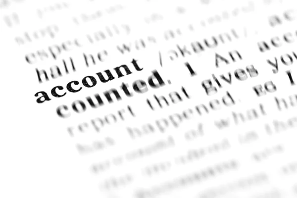 account word dictionary