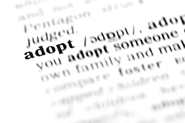 Adopt word dictionary — Stock Photo, Image