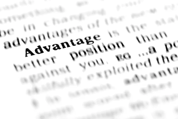 Advantage word dictionary — Stock Photo, Image