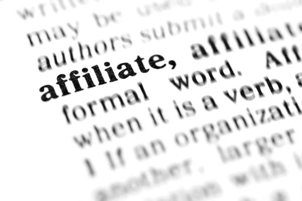 Affiliate word dictionary — Stock Photo, Image