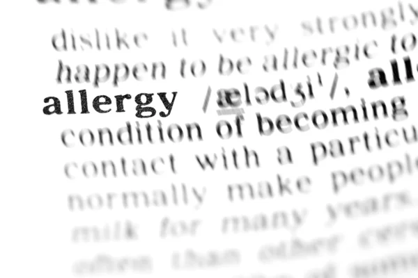 Allergy word dictionary — Stock Photo, Image