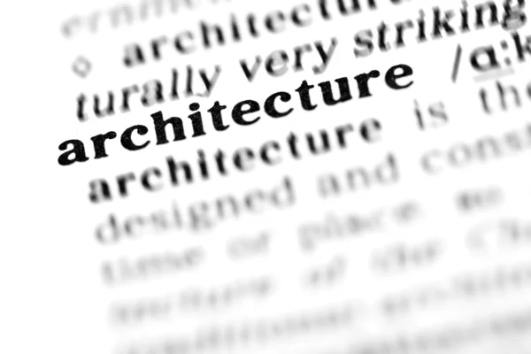 Dictionnaire de mots architecture — Photo