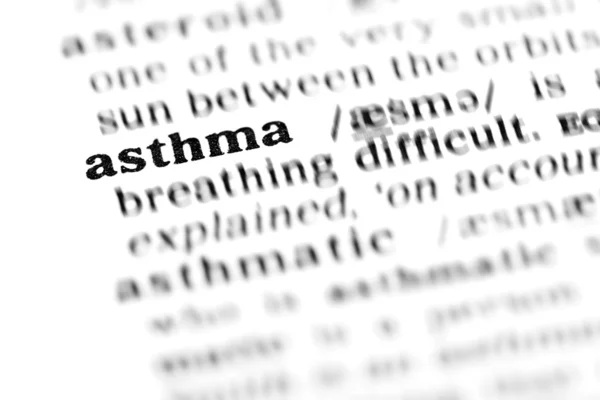 Asthma word dictionary — Stock Photo, Image