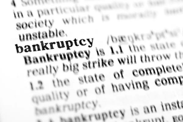 Bankruptcy word dictionary — Stock Photo, Image