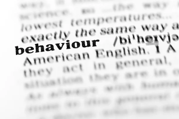 Behaviour word dictionary — Stock Photo, Image
