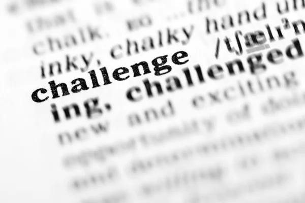 Challenge word dictionary — Stock Photo, Image