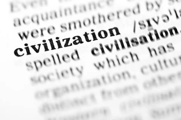 Diccionario palabra civilización —  Fotos de Stock