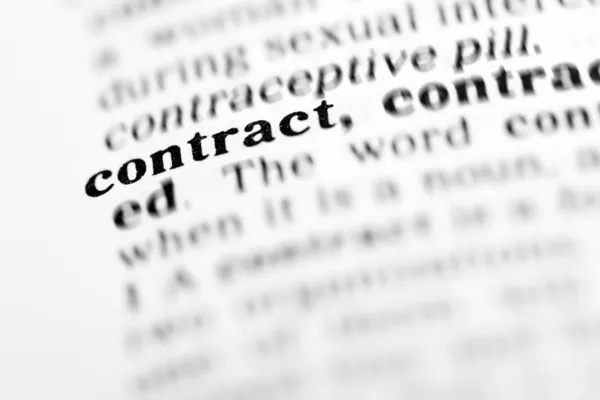 Contract word dictionary — Stock Photo, Image