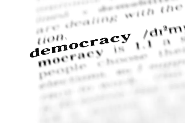 Slovník slovo demokracie — Stock fotografie