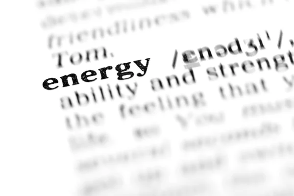 Energy word dictionary — Stock Photo, Image