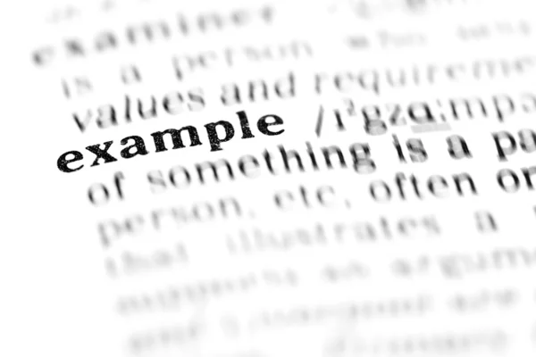 Example word dictionary — Stock Photo, Image