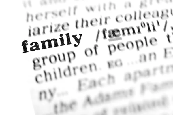 Familjen ord ordbok — Stockfoto