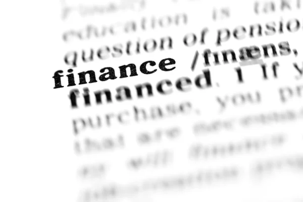 Finance word dictionary — Stock Photo, Image