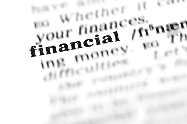 Financial word dictionary — Stock Photo, Image