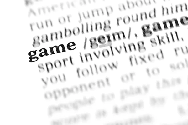 Game word dictionary — Stock Photo, Image