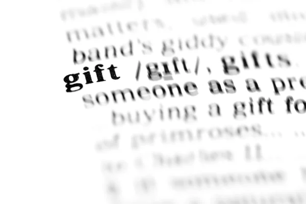 Gift word dictionary — Stock Photo, Image