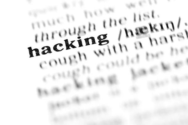 Hacking ord ordbok — Stockfoto