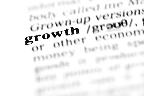 Diccionario palabra de crecimiento — Foto de Stock