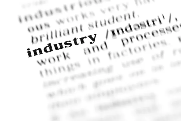 Diccionario palabra industria — Foto de Stock