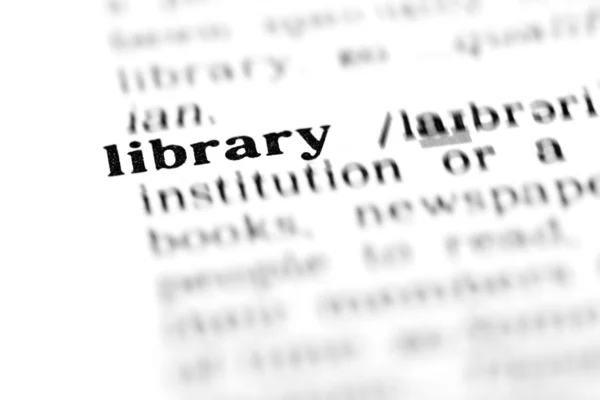 Wörterbuch der Bibliothek — Stockfoto