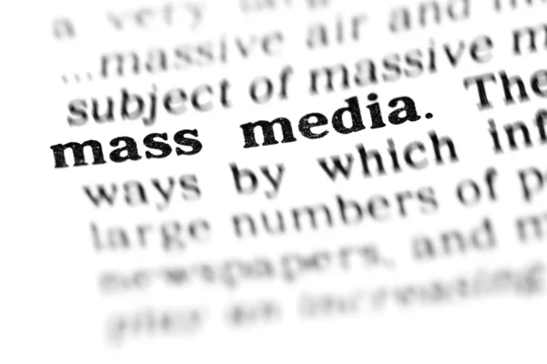 Mass media word dictionary — Stock Photo, Image