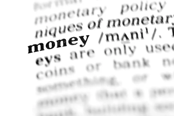 Money word dictionary — Stock Photo, Image