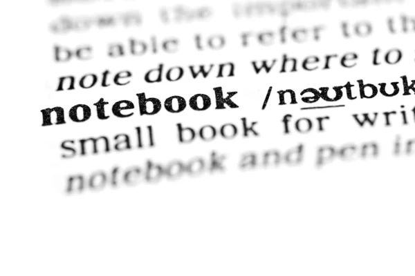 Dizionario di parole per notebook — Foto Stock