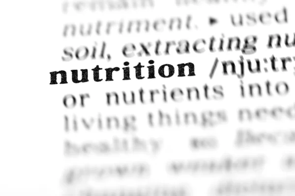 Nutrition word dictionary — Stock Photo, Image