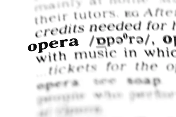 Diccionario de palabras ópera —  Fotos de Stock