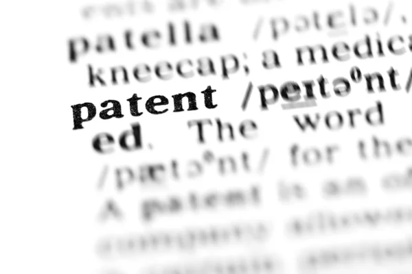Patentové slov slovník — Stock fotografie